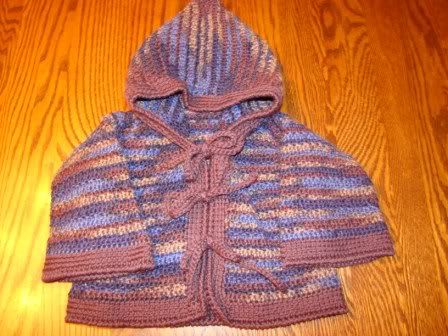 Crochet Baby Jacket Approx 6-9 mo FREE ship Crochet Baby Jacket Approx 6-9 mo FREE ship