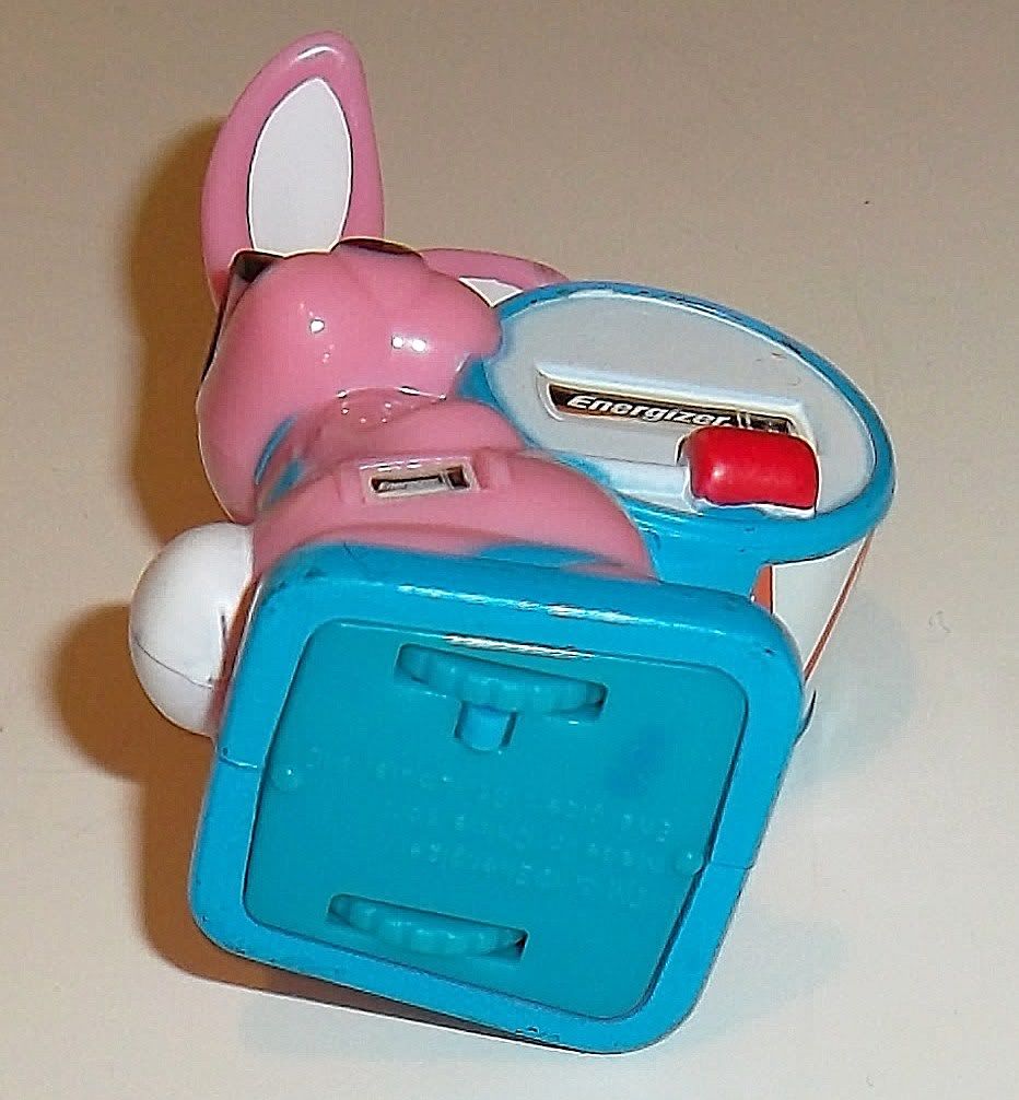 Energizer Bunny Pink Rabbit Wind Up Toy PVC Figure Rolls 2" Battery