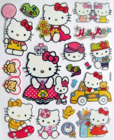 Cheap Wall Stickers on Cheap Cute Hello Kitty Cartoon Stickers Children Room Baby Sticker