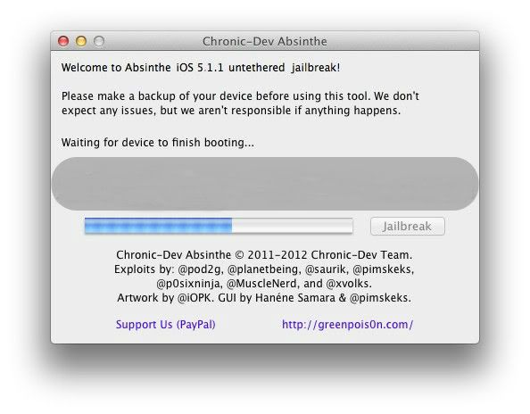 Jailbreak iPad 3, iPad 2, iPad 1 iOS 5.1.1 UnTethered With Absinthe 2.0 - 5