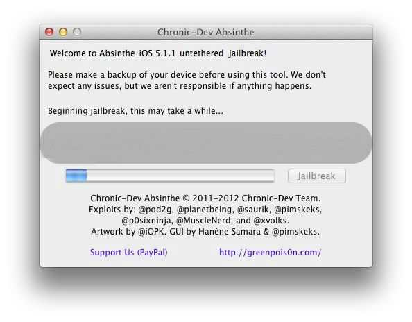 Jailbreak iPod Touch 4G, 3G, iOS 5.1.1 UnTethered With Absinthe 2.0 -1 