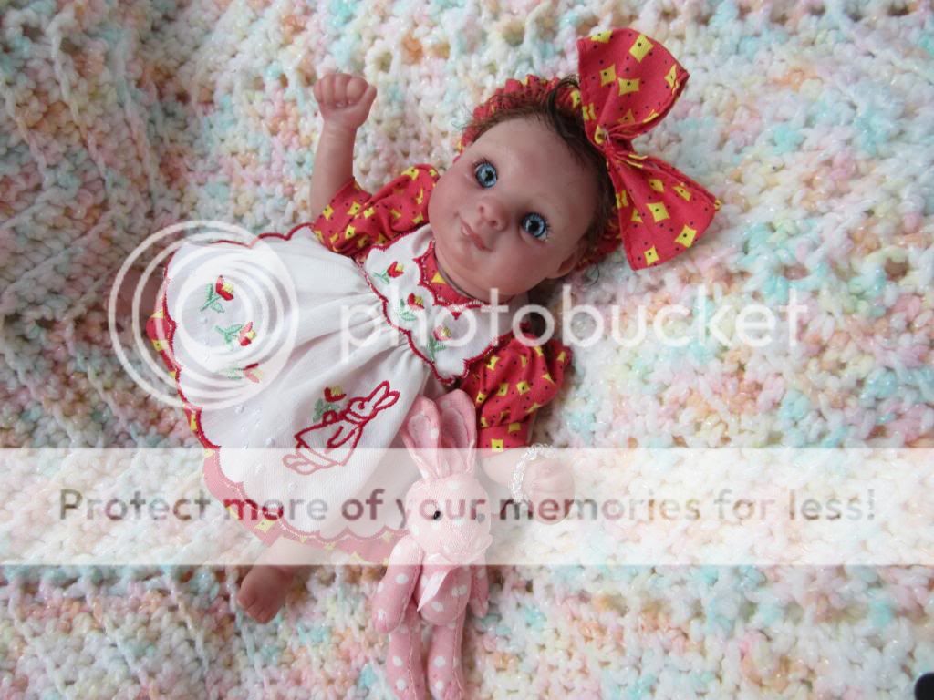 Adorable Mini Reborn Baby Girl "Teeny" A OOAK Doll Sculpted by Pat Secrist